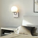 Globe LED 6 inch Satin Nickel Wall Sconce Wall Light